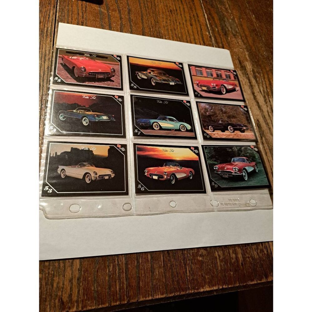 Vintage 1991 Collect A Card Vet Set Corvette Trading Cards Lot 9 Chevrolet Cards